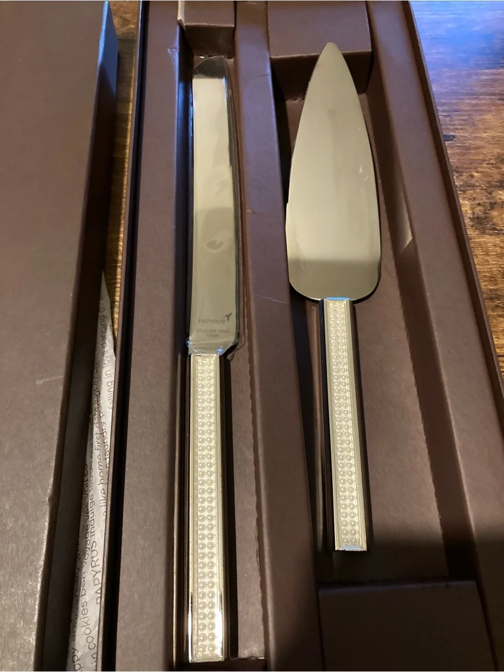 Papyrus stainless steel wedding set